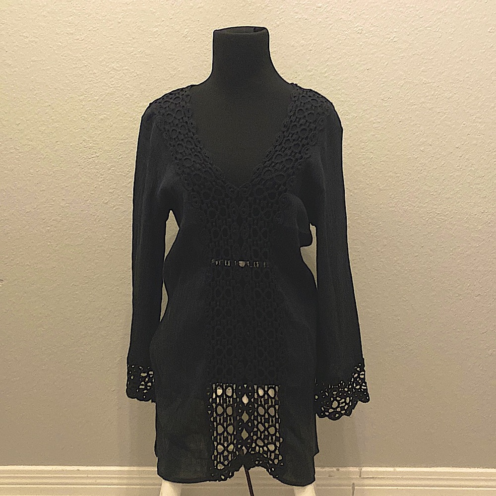 Venus Black Bathing Suit Coverup size M